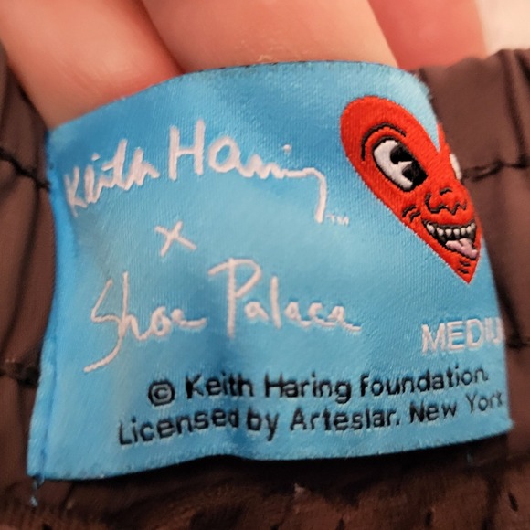 Keith Haring X Shoe Palace Colab Brown Embroidered Swim Trunks Men's Size M - Picture 5 of 10